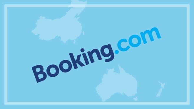 booking_dot_com_logo_and_map_of_australia_new_zealand_and_china
